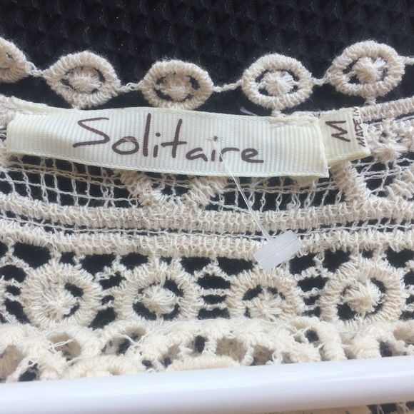 Solitaire Women's Dress Size Medium White/Cream Lace Cotton Date Night - Picture 3 of 6